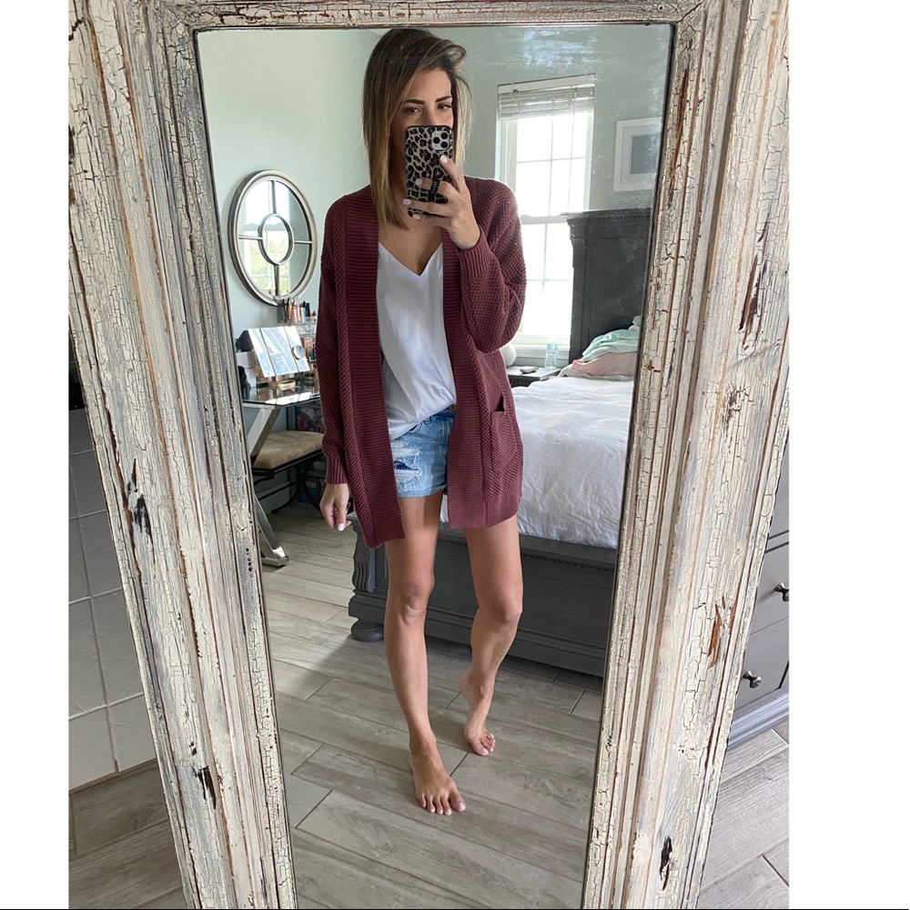 Mauve/Berry Express Cardigan